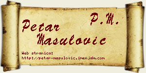 Petar Mašulović vizit kartica
